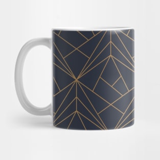 gold geometrical line design pattern Mug